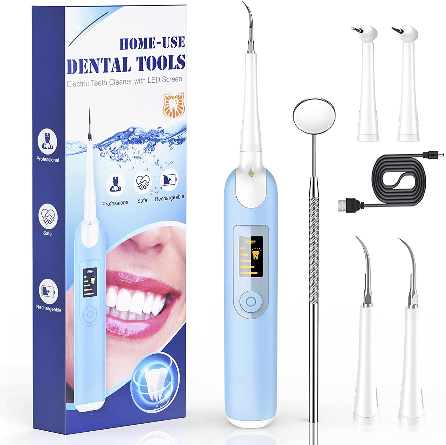 HOKIN Detartreur Dentaire Kit Dents en acier Inoxydable kit de Nett